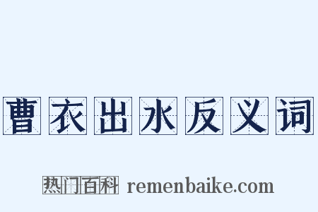 曹衣出水反义词是什么意思的图片